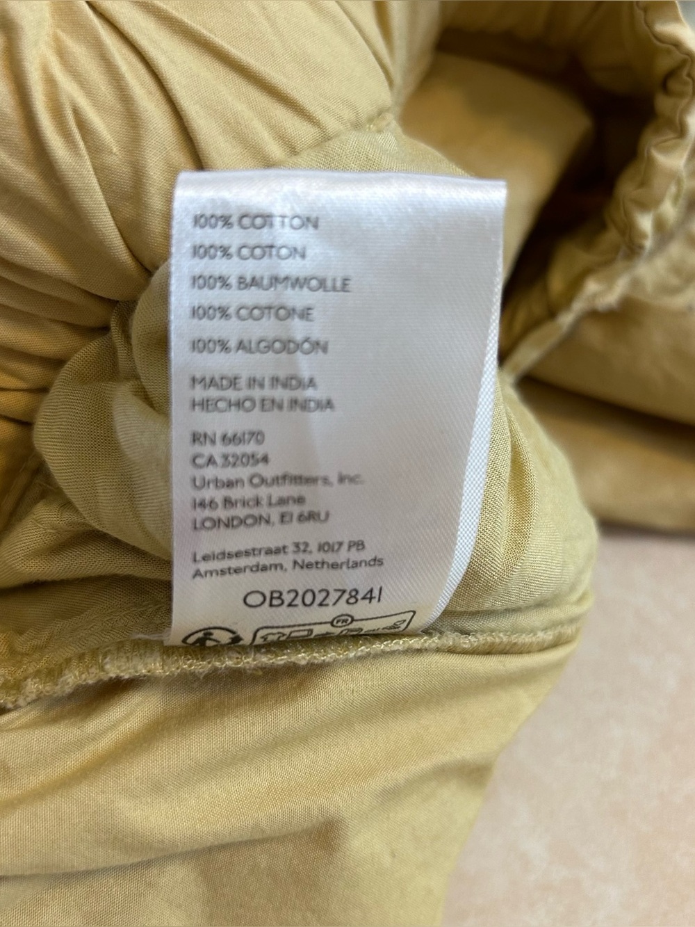 Free People Mustard Drawstring Harem Jogger Pants with Scallop Trim - Picture 8 of 14